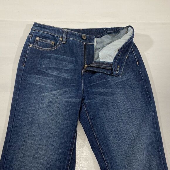 Vintage Talbots Jeans Women’s 4 Blue Denim Straight Leg Embroidered Y2K Pockets - Picture 6 of 12